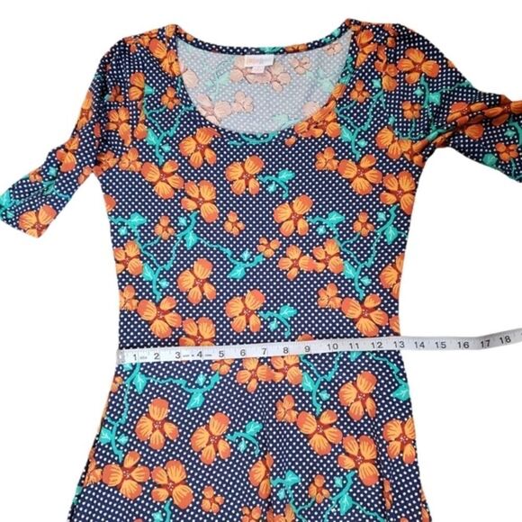 LuLaRoe Macy Polka & Floral Maxi Dress SMALL - Picture 11 of 15